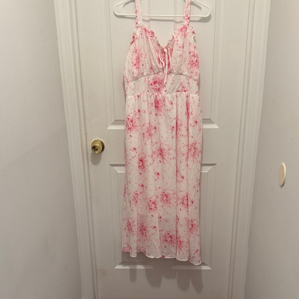 Amazon Pink and White Floral Dress
